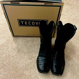 Tecovas Caiman Leather Boots Size 10 Walker Collection